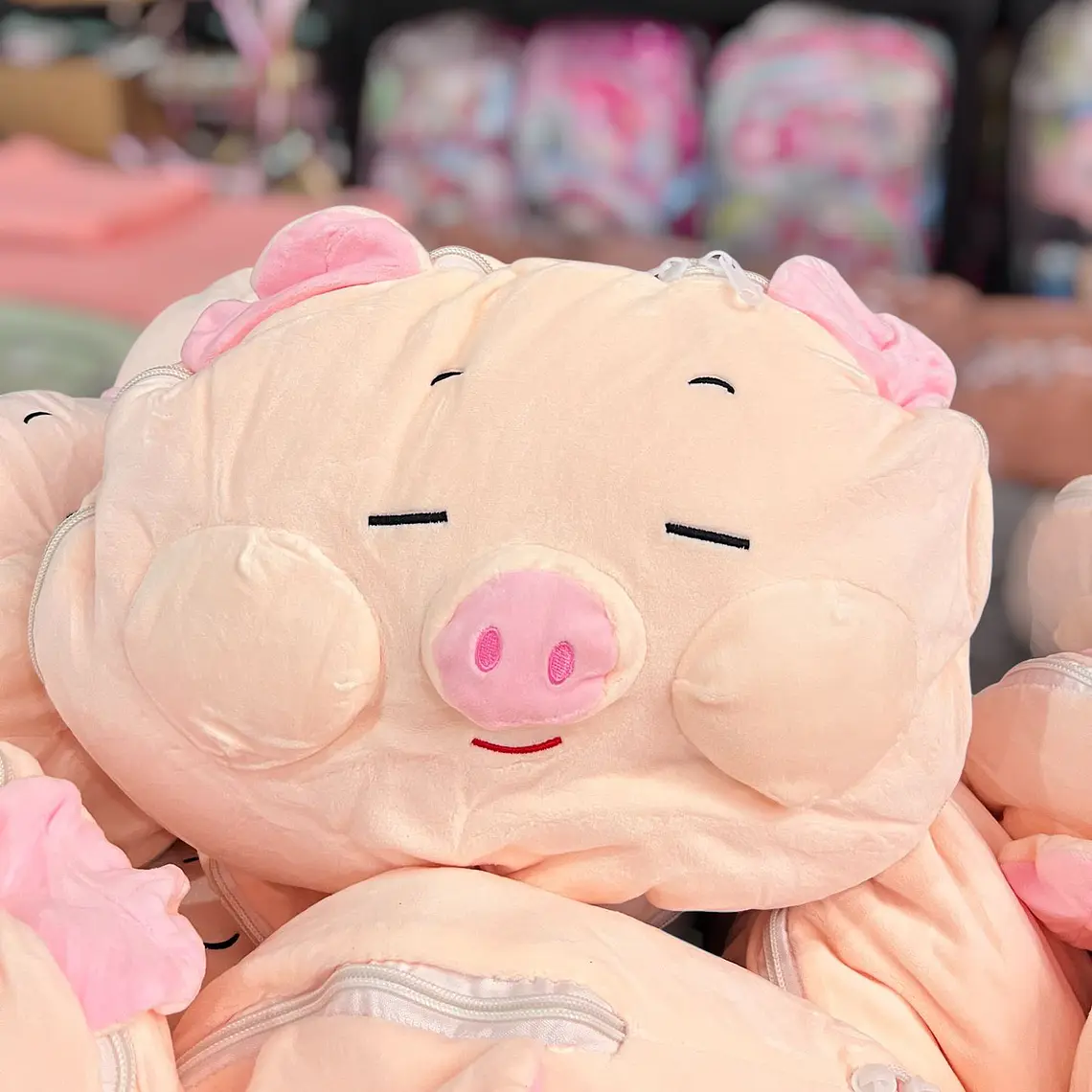 2 EN 1 ALMOHADA/FRAZADA DISEÑO CERDITO  🐷 5