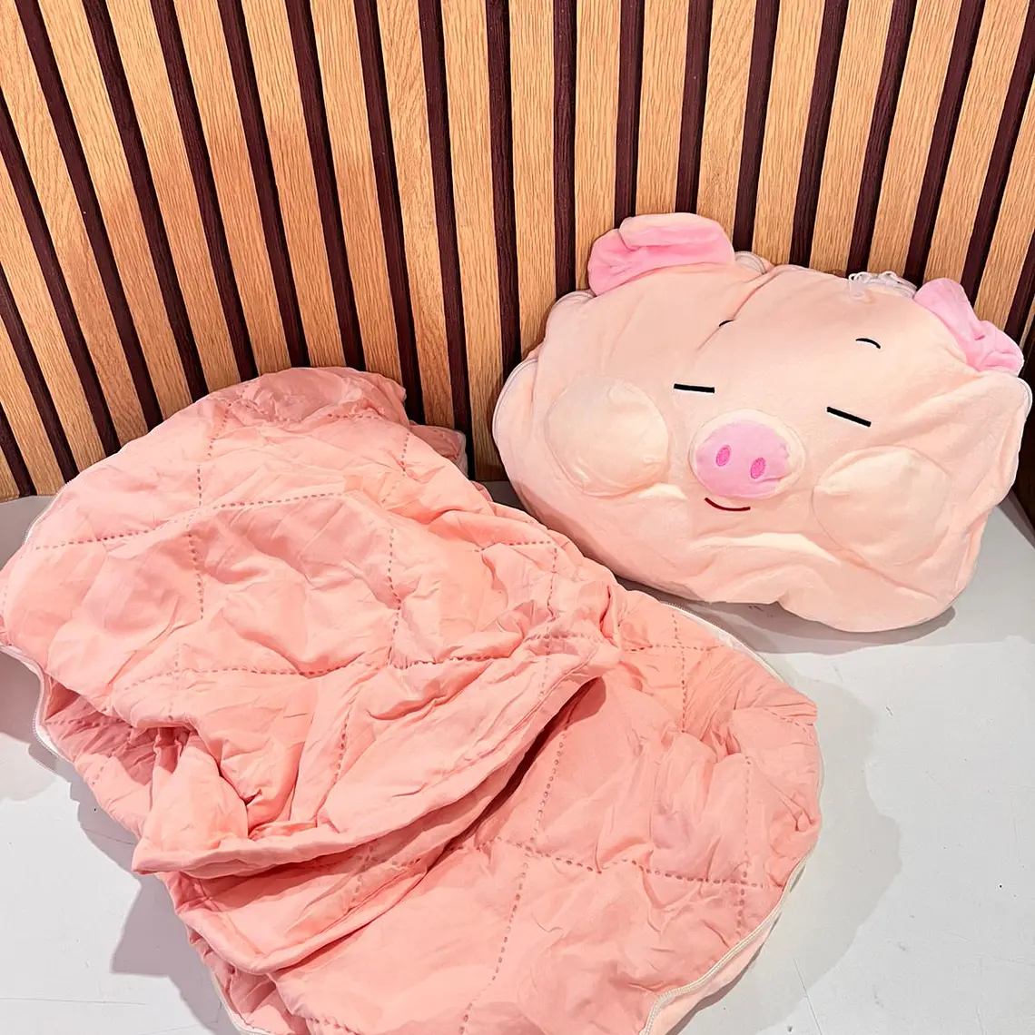 2 EN 1 ALMOHADA/FRAZADA DISEÑO CERDITO  🐷 9