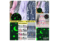 FRAZADA MÁGICA BRILLA EN LA OSCURIDAD