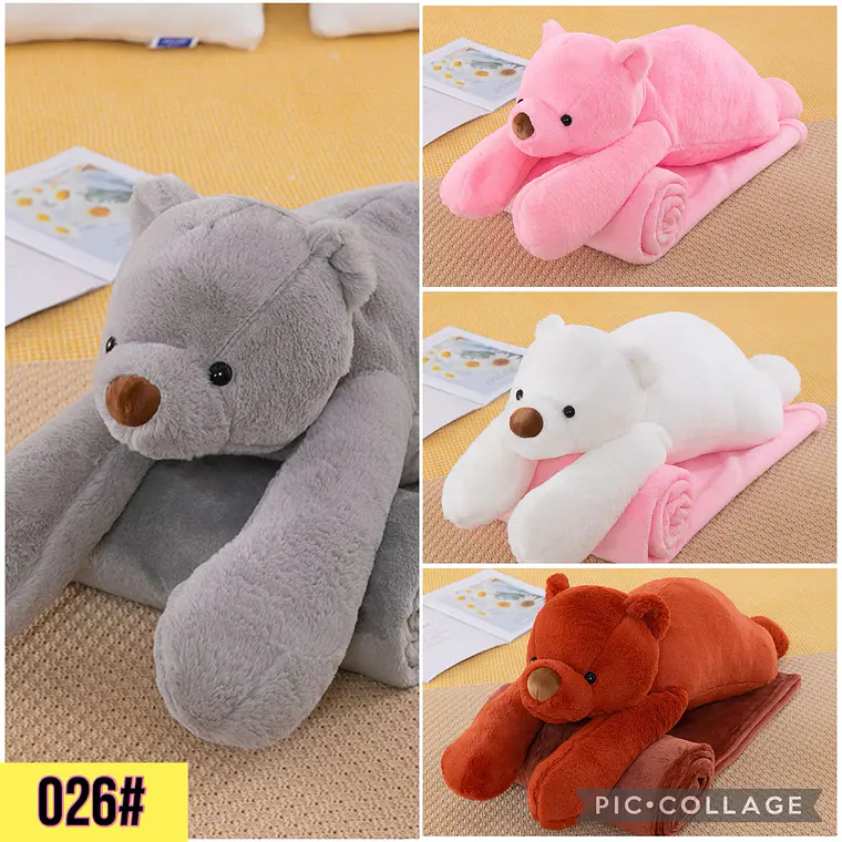 PELUCHE CON FRAZADA DISEÑO OSO MOD# 026 1