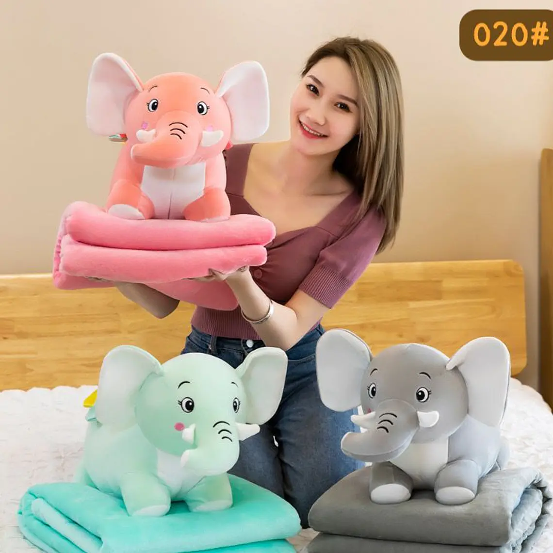 PELUCHE ELEFANTE CON FRAZADA MOD# 020 🐘 2