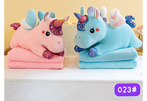 PELUCHE UNICORNIO CON FRAZADA MOD# 023🦄