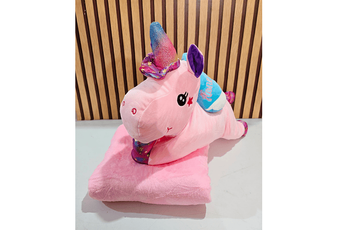 PELUCHE UNICORNIO CON FRAZADA MOD# 023🦄