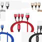 PAQ. DE 6 CABLES USB 3 EN 1 DE CARGA RÁPIDA MOD# TS-581 - Miniatura 1