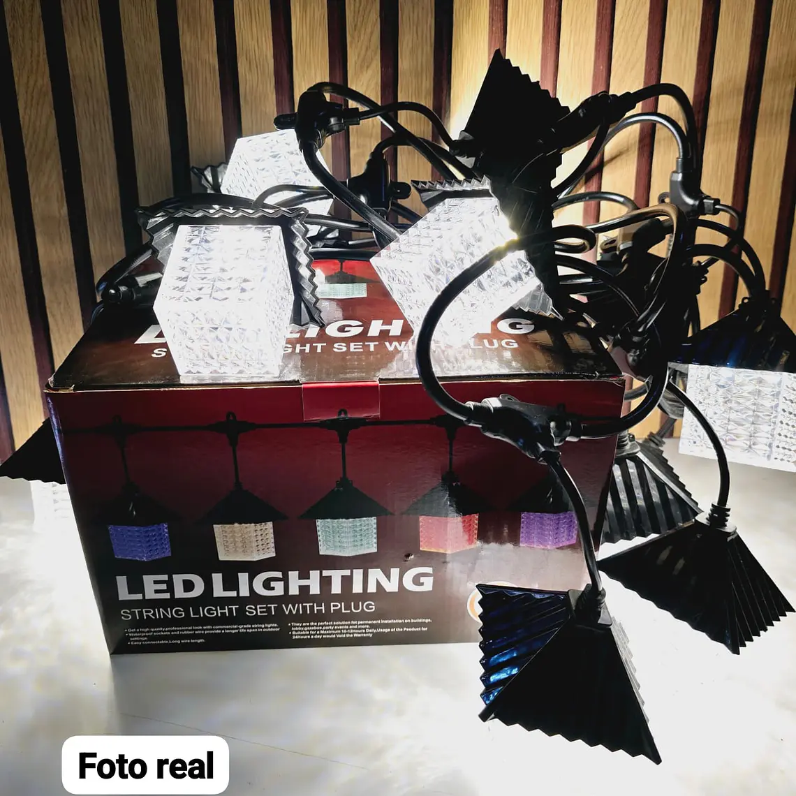 GUIRNALDAS/FAROLES LUZ CALIDA O COLOR (LED LIGHTING)MOD# TS-5018CAL Y 18C 🎅🏻🎄 3