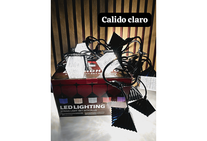 GUIRNALDAS/FAROLES LUZ CALIDA O COLOR (LED LIGHTING)MOD# TS-5018CAL Y 18C 🎅🏻🎄