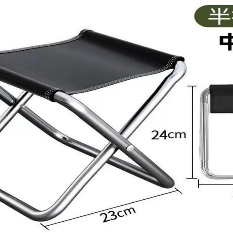 BANCO NEGRO PLEGABLE (PEQUEÑO) MOD# HWY-0402🪑 1