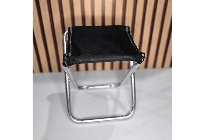 BANCO NEGRO PLEGABLE (PEQUEÑO) MOD# HWY-0402🪑