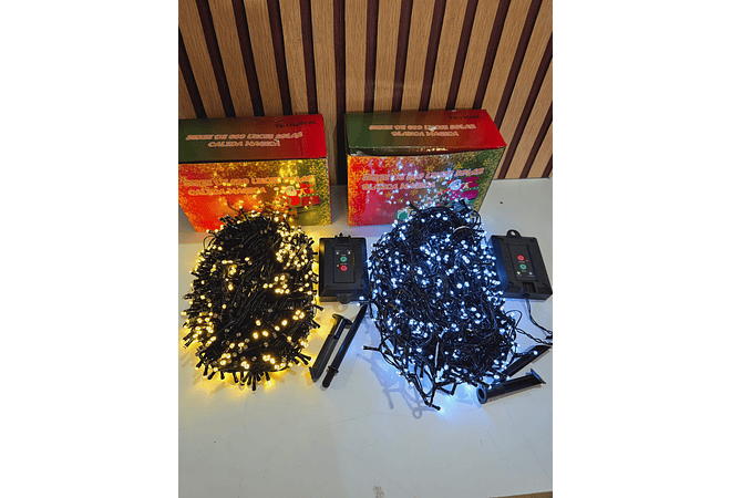 31 MTS SERIE DE LUCES SOLAR NAVIDEÑAS (LUZ CÁLIDA O BLANCA)600 luces✨