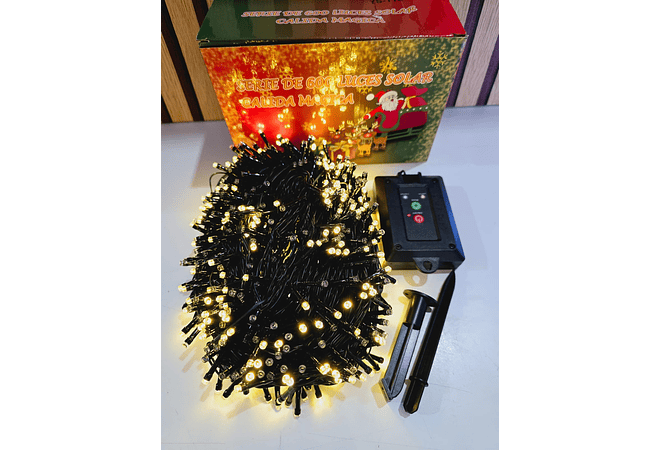 31 MTS SERIE DE LUCES SOLAR NAVIDEÑAS (LUZ CÁLIDA O BLANCA)600 luces✨