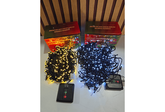 15 MTS SERIE DE LUCES SOLAR NAVIDEÑAS (LUZ CÁLIDA O BLANCA)300 Luces MOD# TS-11603B ✨
