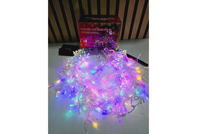 8.60 MTS CASCADA SOLAR LUCES DE COLOR O CÁLIDA MOD# TS-11704C Y 04CAL 🥳