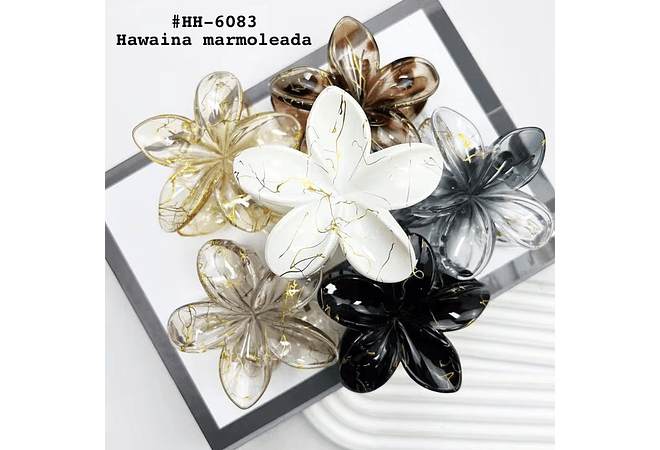 DOCENA DE PINZAS HAWAIANA PARA EL CABELLO VARIOS MODELOS🌸🌺🪻