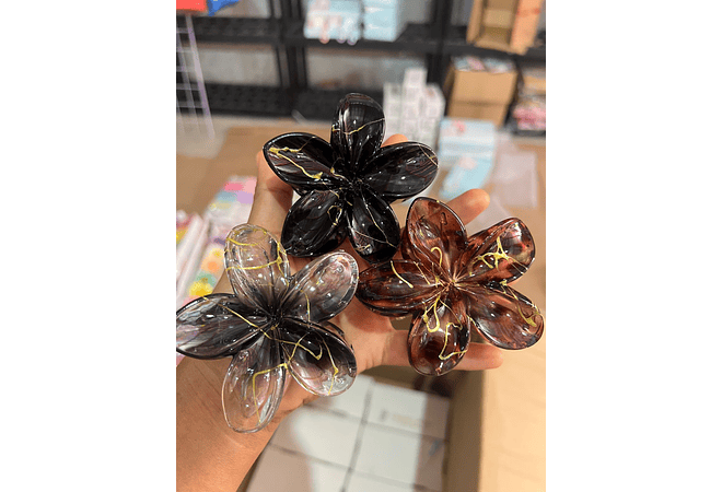 DOCENA DE PINZAS HAWAIANA PARA EL CABELLO VARIOS MODELOS🌸🌺🪻