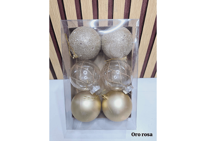 CAJITA CON 6 ESFERAS NAVIDEÑAS MOD# N2628-6X82🎄✨