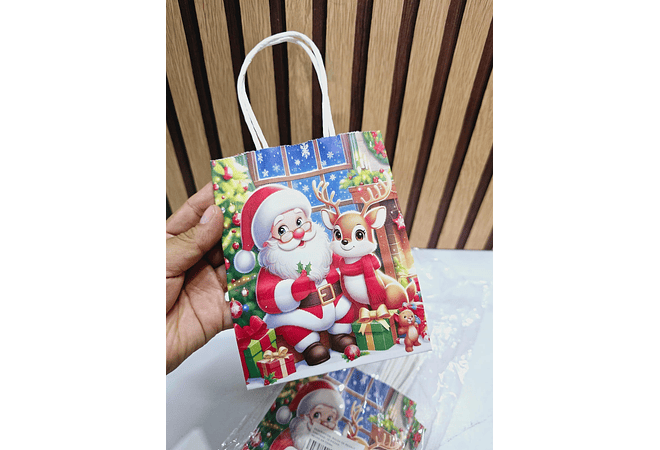 DOCENA DE BOLSAS PARA REGALO DISEÑO NAVIDAD 🎄 (PEQUEÑAS) 🛍️