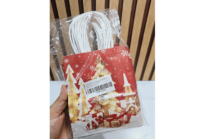 DOCENA DE BOLSAS PARA REGALO DISEÑO NAVIDAD 🎄 (PEQUEÑAS) 🛍️