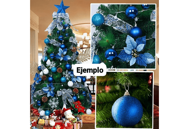 CAJITA CON 6 ESFERAS DE COLORES MOD# 8EF-3X40  ✨🌲