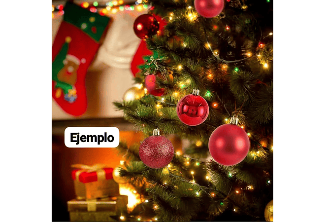 CAJITA CON 6 ESFERAS  NAVIDEÑAS CON LENTEJUELAS MOD# N2632-7X72🌲❄️