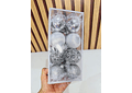 CAJITA CON 16 ESFERAS LISAS Y DECORADAS MOD# N2418-4X58  🎄✨🥰