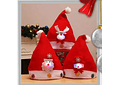 PAQ DE 3 GORROS INFANTILES DISEÑO SANTA CLAUS CON LUZ LED Y FIGURAS NAVIDEÑAS  🥰🎅🏻