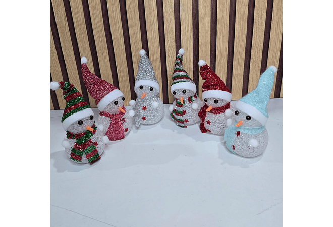 LAMPARITA MUÑECO DE NIEVE MOD# 6143-2🌨️☃️🌲 PAQ DE 3 LAMPARITAS