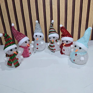 LAMPARITA MUÑECO DE NIEVE MOD# 6143-2🌨️☃️🌲 PAQ DE 3 LAMPARITAS