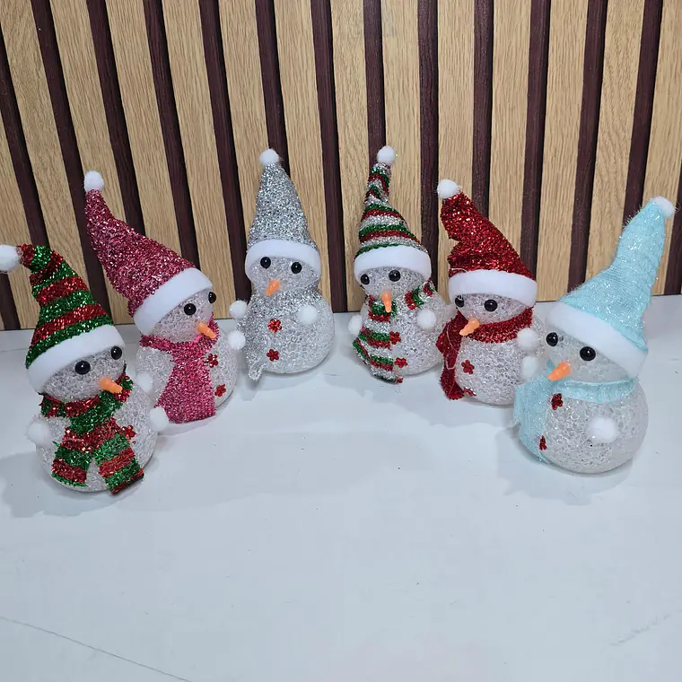 LAMPARITA MUÑECO DE NIEVE MOD# 6143-2🌨️☃️🌲 PAQ DE 3 LAMPARITAS 2