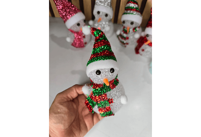 LAMPARITA MUÑECO DE NIEVE MOD# 6143-2🌨️☃️🌲 PAQ DE 3 LAMPARITAS