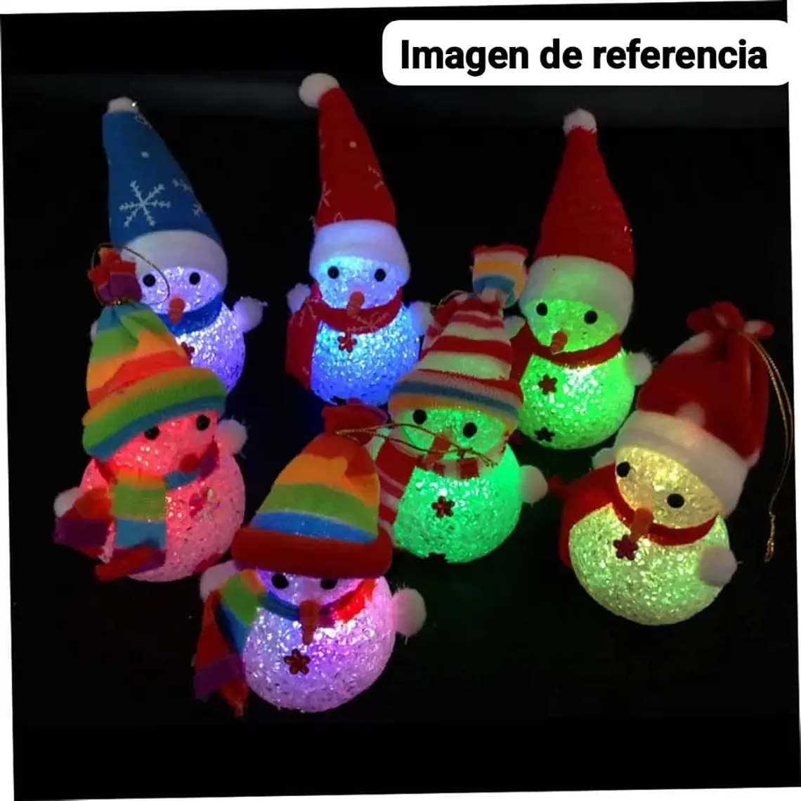 LAMPARITA MUÑECO DE NIEVE MOD# 6143-2🌨️☃️🌲 PAQ DE 3 LAMPARITAS 5