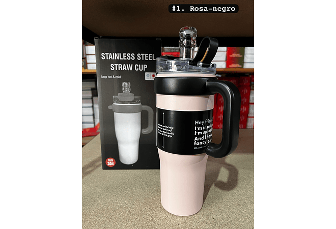 TERMO CON AGARRADERA DE 1200 ML MOD# FAB-8🍋‍🟩🥤