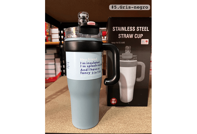 TERMO CON AGARRADERA DE 1200 ML MOD# FAB-8🍋‍🟩🥤