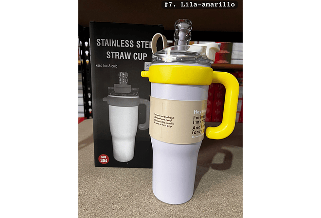 TERMO CON AGARRADERA DE 1200 ML MOD# FAB-8🍋‍🟩🥤