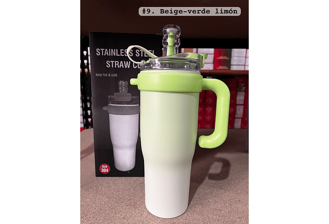 TERMO CON AGARRADERA DE 1200 ML MOD# FAB-8🍋‍🟩🥤
