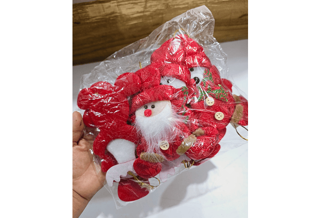 🎅🏻DOCENA COLGANTES NAVIDEÑOS ROJO O CAFÉ MOD# 22872 ☃️🌲