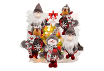 DOCENA/COLGANTES NAVIDEÑOS UNICEL SANTA,RENO, O MUÑECO MOD# 22862 ☃️🥶