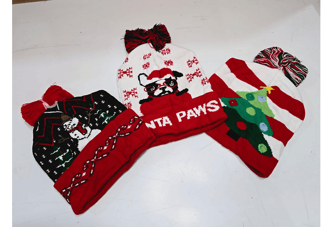 GORRO NAVIDEÑO CON LUZ LED Y POMPÓN MOD#🎅🏻