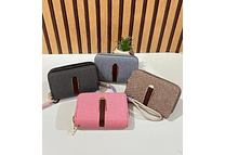 CARTERA/MONEDERO DOBLE CIERRE CON LLAVERITO (AL AZAR) MOD# W11931  👛