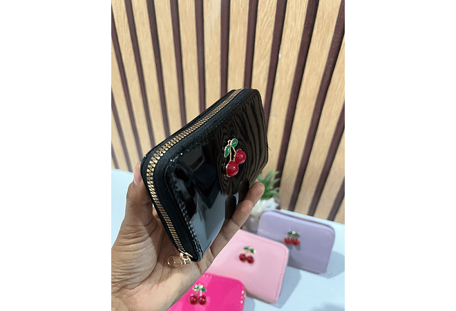 CARTERA/MONEDERO DISEÑO CERRZA MOD# 11921👛 🍒