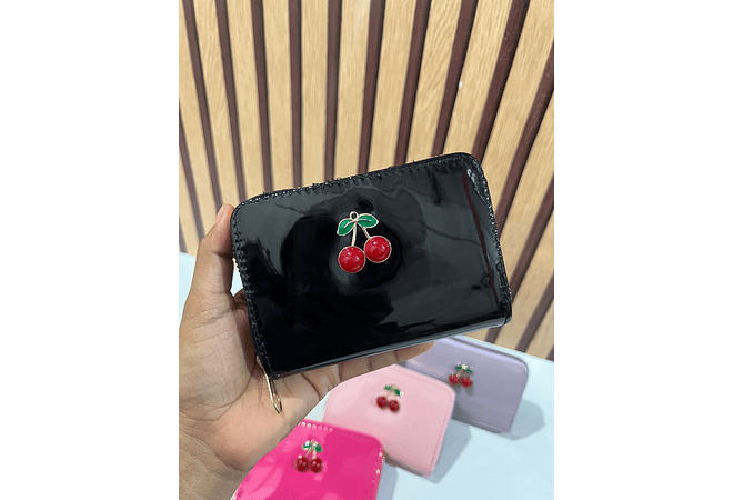 CARTERA/MONEDERO DISEÑO CERRZA MOD# 11921👛 🍒