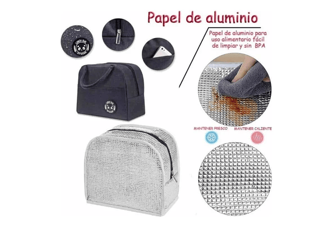 🧆LONCHERAS TERMICAS LUNCH BAG/COLORES LISOS MOD# YH203