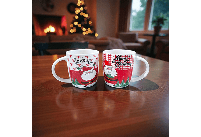 ☃️TAZA DISEÑO NAVIDEÑO/SANTA CLAUS (325ML) MOD# T414-1X83  ☕🎄
