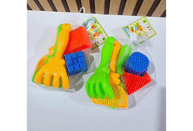 JUGUETE PARA PLAYA  RED CON PALITAS MOD# T64-2T24  🏖️☀️