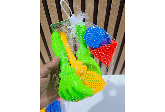 JUGUETE PARA PLAYA  RED CON PALITAS MOD# T64-2T24  🏖️☀️