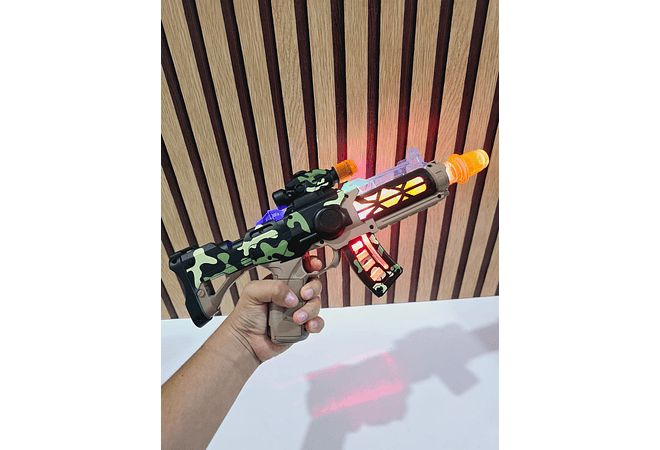 JUGUETE/ PISTOLA CON LUZ Y SONIDO MOD# Y-249-8X0  🔫