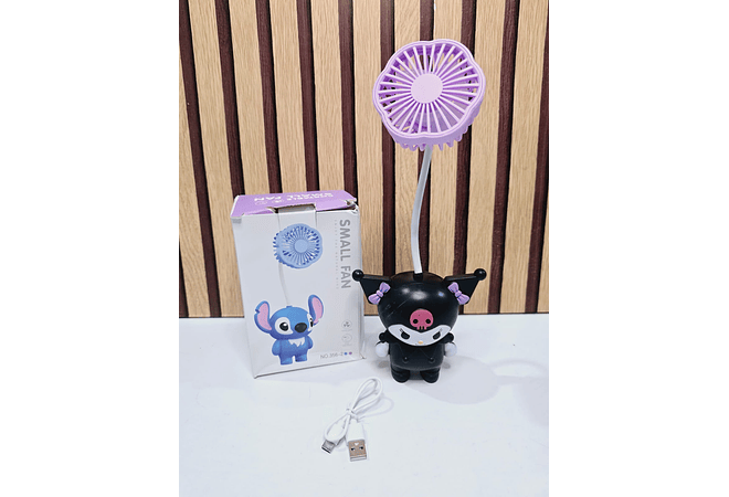 VENTILADOR DISEÑO KUROMI MOD# DE4-6X32 💜🖤