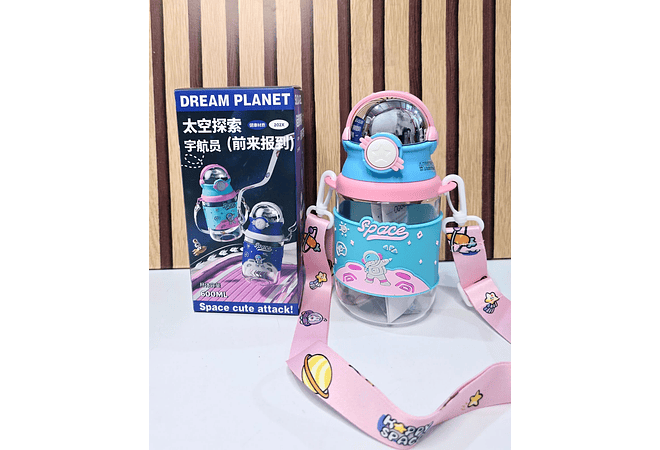 BOTE PARA AGUA DREAM PLANET DE 600ML MOD# VAQ3-SX83