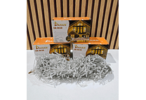 🎄15 MTS CASCADA DE LUCES NAVIDEÑAS CALIDA, COLOR O BLANCO (DAHAN)