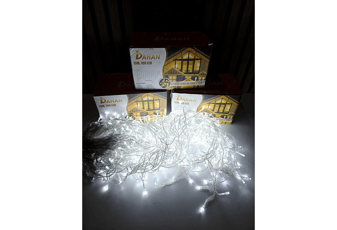 🎄15 MTS CASCADA DE LUCES NAVIDEÑAS CALIDA, COLOR O BLANCO (DAHAN)