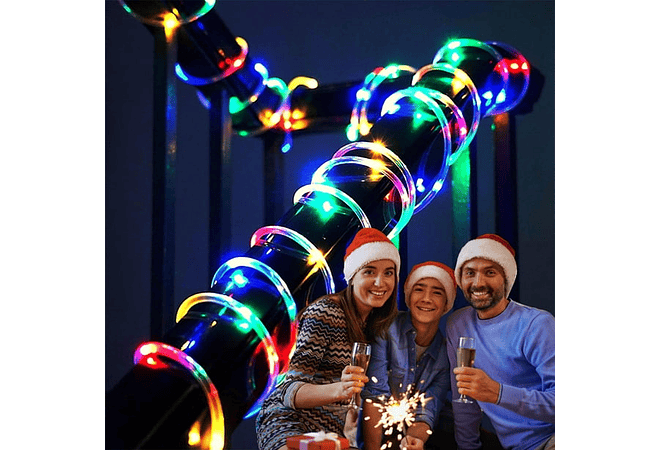 20 MTS MANGUERA DE LUCES LED SOLAR(COLOR,CALIDA, O BLANCA)☃️🌞